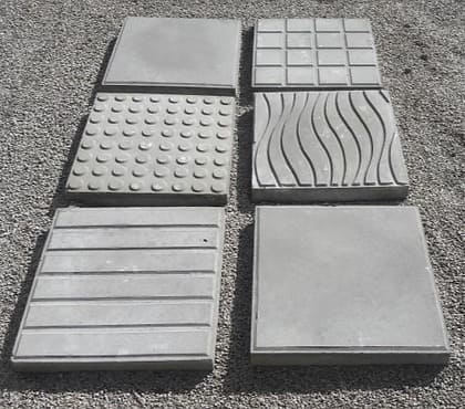 Losetas en concreto prefabricado con acabados lisos, táctiles y decorativos